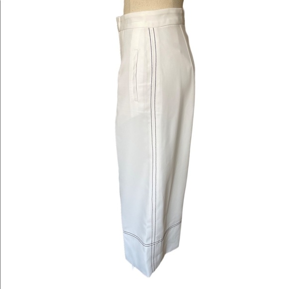 NWT SALISA E Culottes White Cropped Pants - Picture 6 of 10